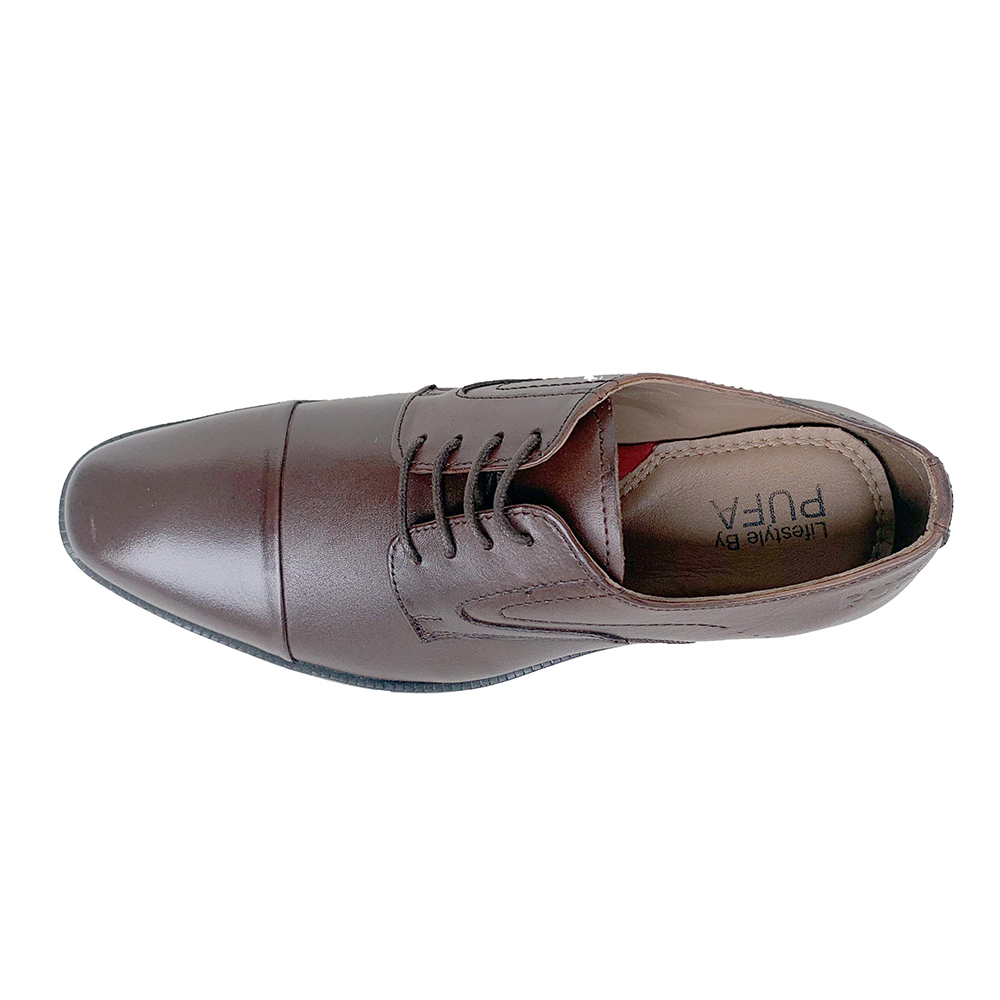 Pufa Jean-Grey Brown Oxford Shoes