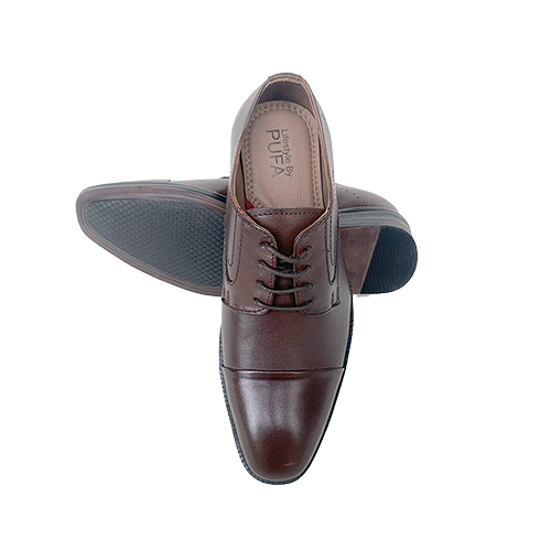 Pufa Jean-Grey Brown Oxford Shoes