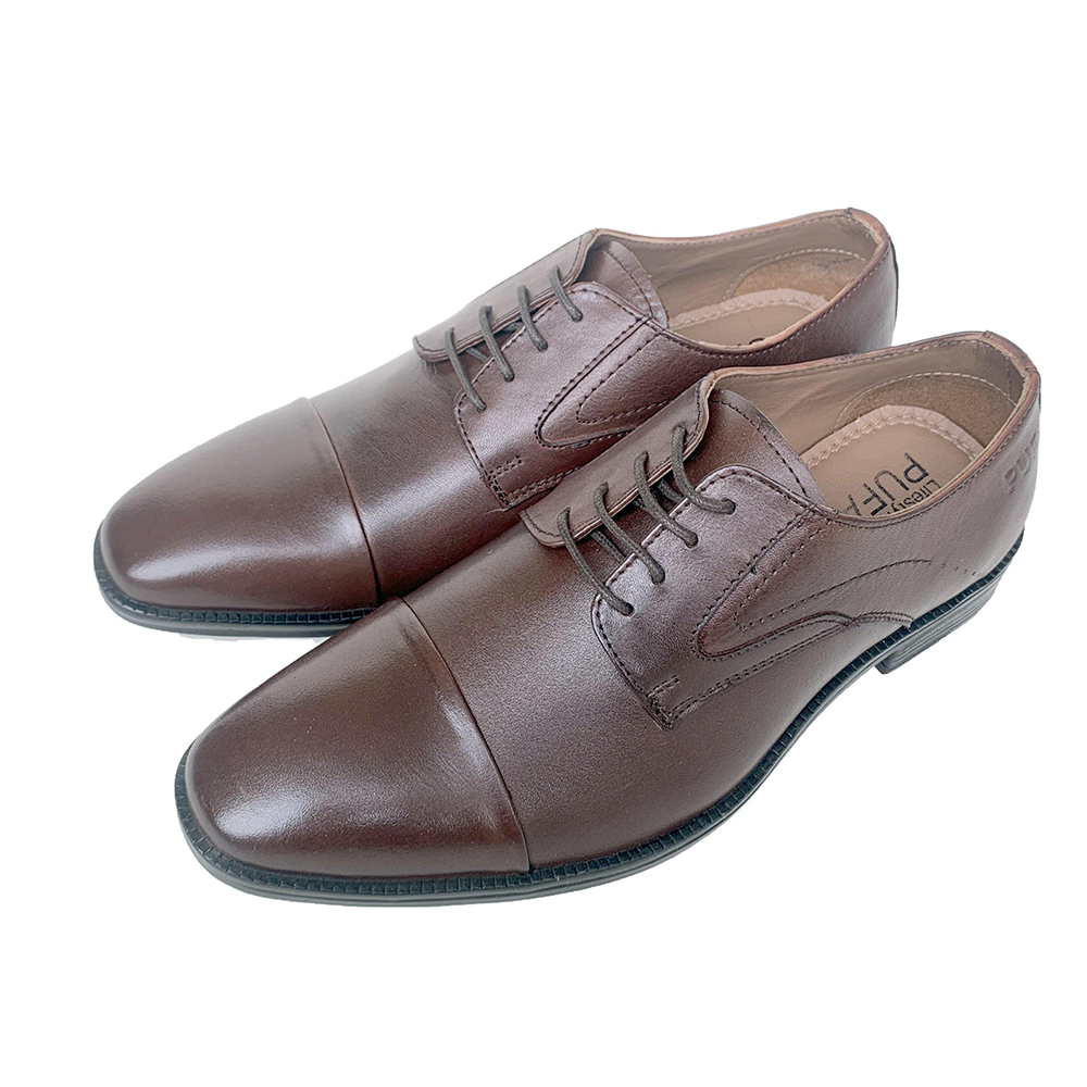 Pufa Jean-Grey Brown Oxford Shoes